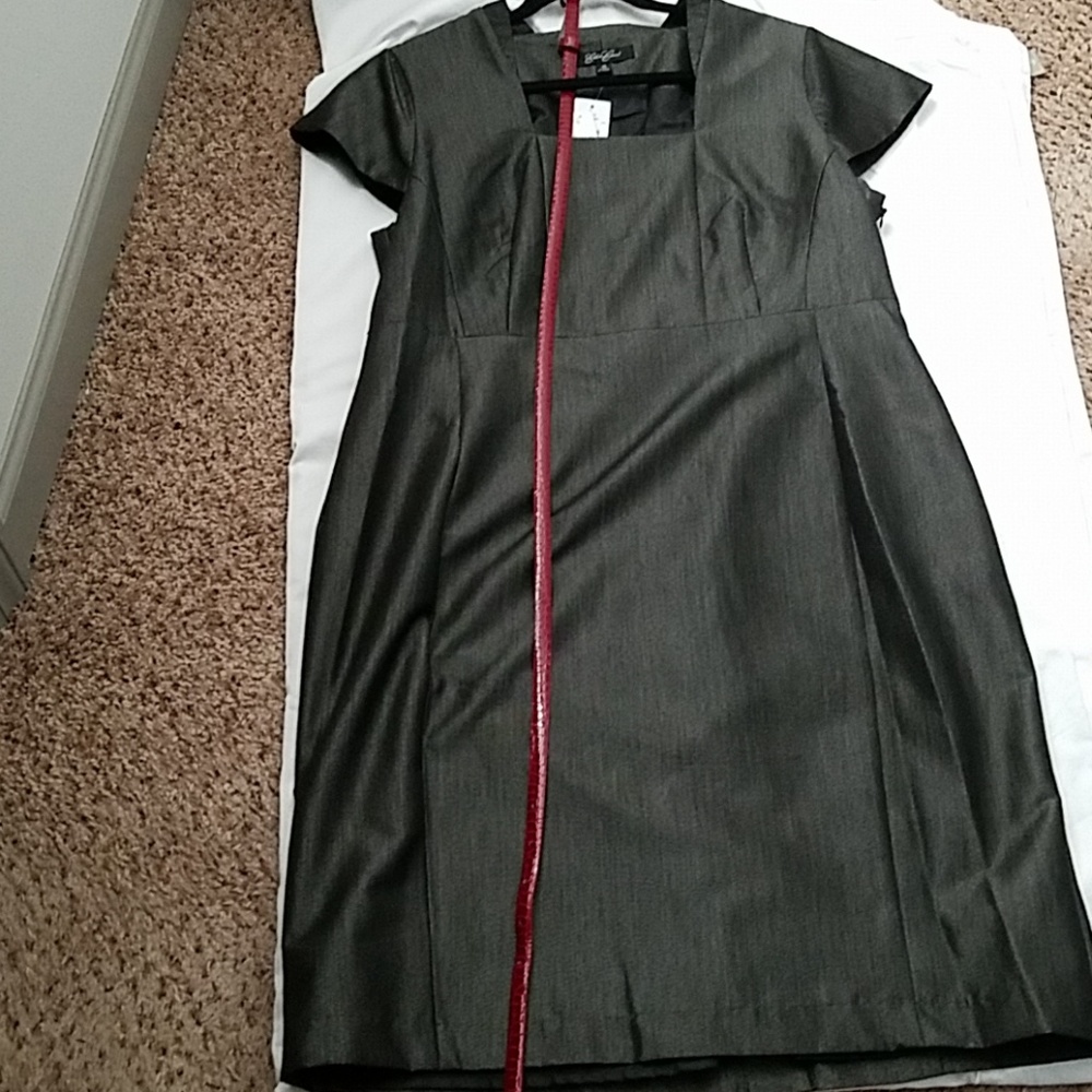 Black chambary sheath dress